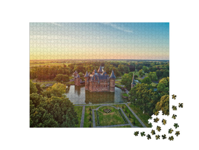 Puzzle 1000 Teile „Schloss De Haar in Utrecht in den Niederlanden“