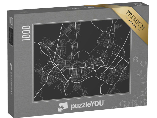 Puzzle 1000 Teile „Vektor-Illustration: Stadtplan von Karlsruhe“