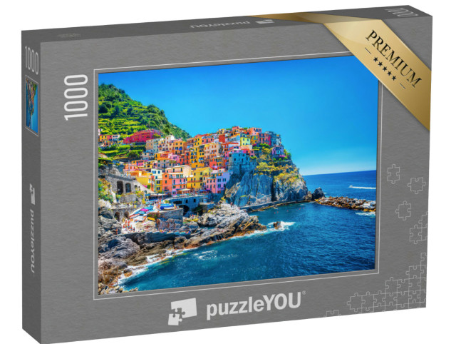 Puzzle 1000 Teile „Cinque Terre, traditionelle italienische Architektur“