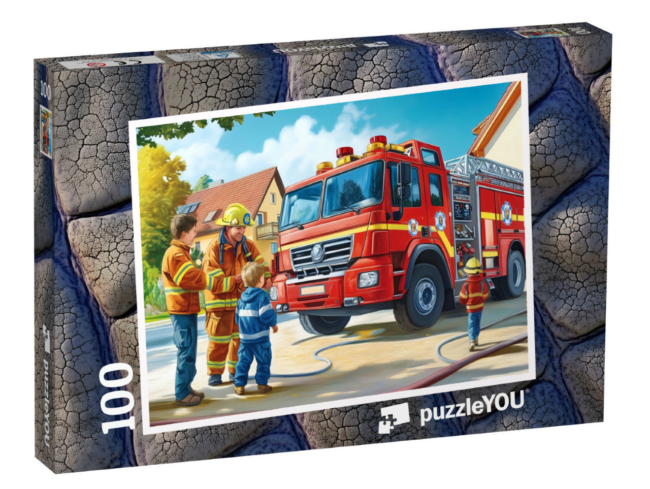 Puzzle 100 Teile „Die große Feuerwehrausbildung“