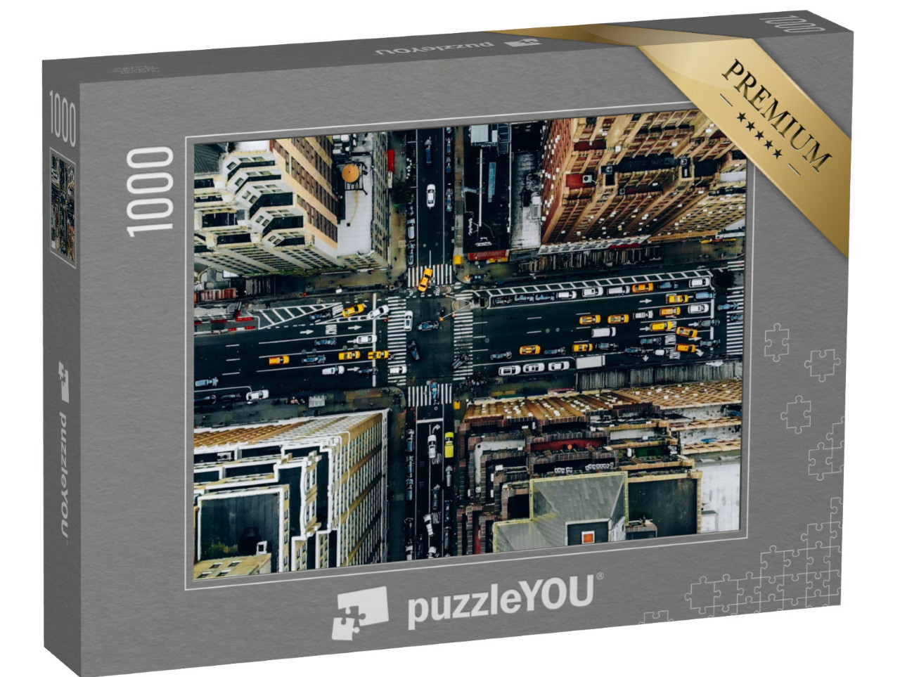 Puzzle 1000 Teile „Luftaufnahme von New York Downtown“