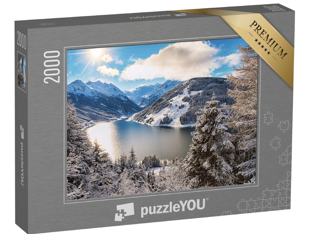 Puzzle 2000 Teile „Österreichische Berge im Winter, Kaprun“
