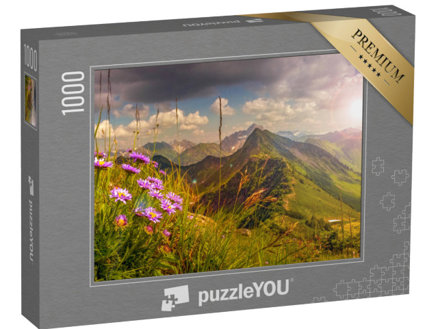 Puzzle 1000 Teile „Sonnenuntergang in den Alpen, Österreich“