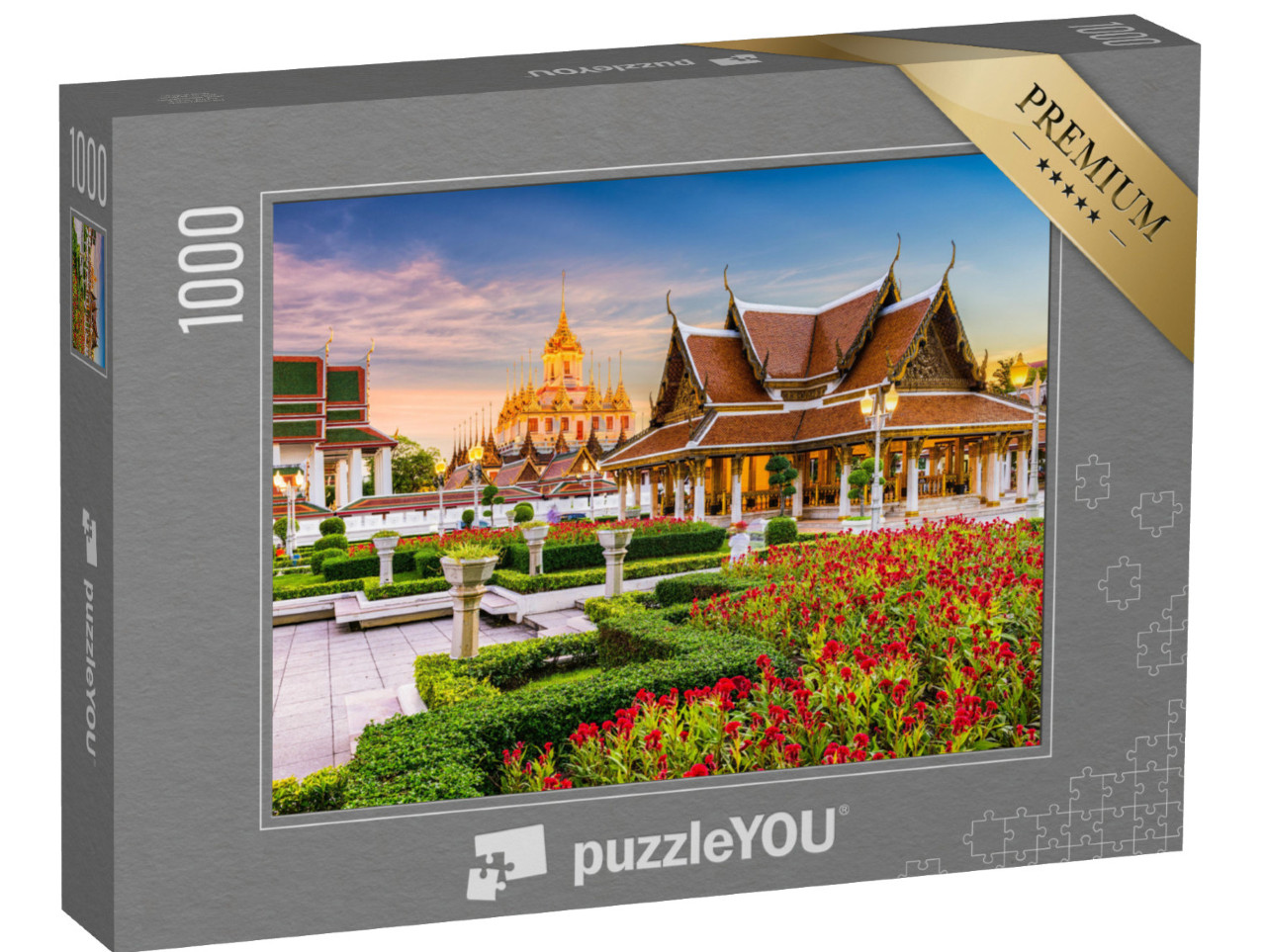 Puzzle 1000 Teile „Wat Ratchanatdaram-Tempel in Bangkok, Thailand.“