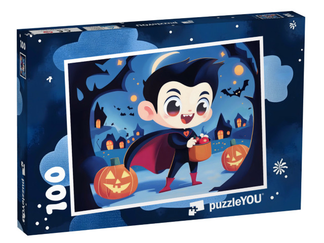 Puzzle 100 Teile „Ein Halloween voller Magie“