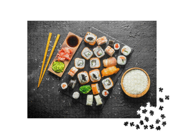 Puzzle 1000 Teile „Eine Auswahl an Sushi“