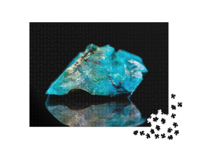 Puzzle 1000 Teile „Chrysokoll-Mineralstein, Edelstein, Mineral“