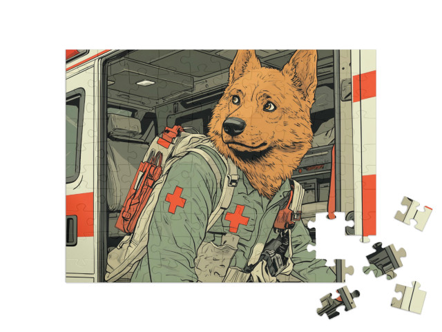 Puzzle 100 Teile „Ein supercooler Sanitäter“