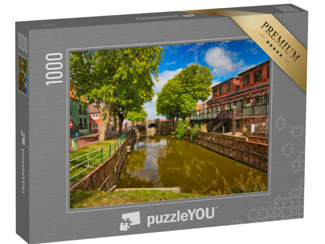 Puzzle 1000 Teile „Kanal zur alten Schleuse in Greetsiel, Deutschland“
