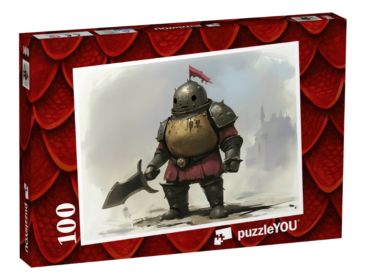 Puzzle 100 Teile „Der geheimnisvolle Ritter Theodor“