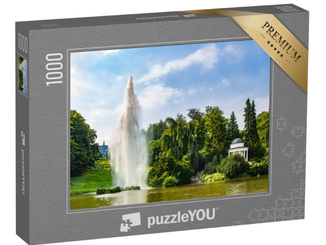 Puzzle 1000 Teile „Fontäne im Park Wilhelmshöhe, Kassel, Deutschland“