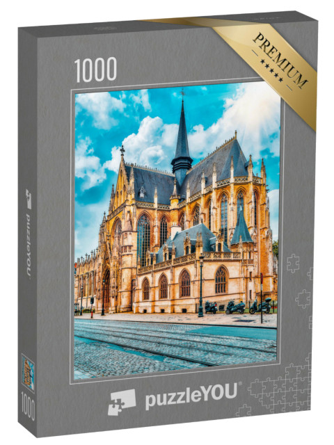 Puzzle 1000 Teile „Kathedrale Notre Dame du Sablon, Brüssel, Belgien, EU“