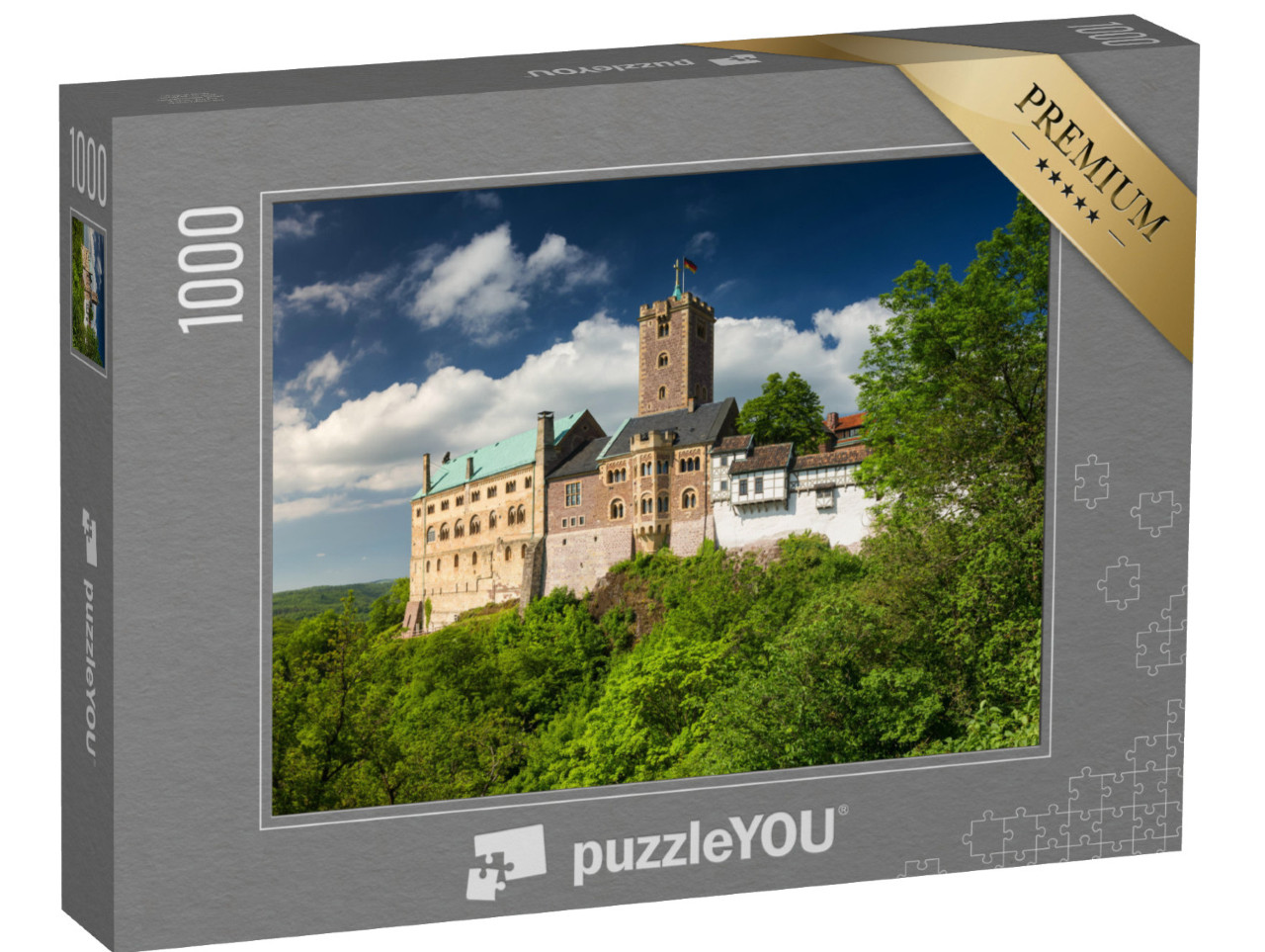 Puzzle 1000 Teile „Blick auf die berühmte Wartburg, ein Weltkulturerbe in Thüringen, Deutschland“