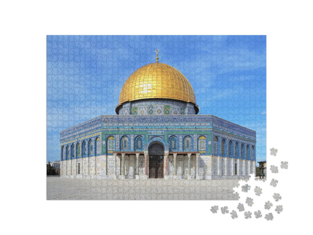 Puzzle 1000 Teile „Architektonische Meisterleistung: Felsendom in Jerusalem“