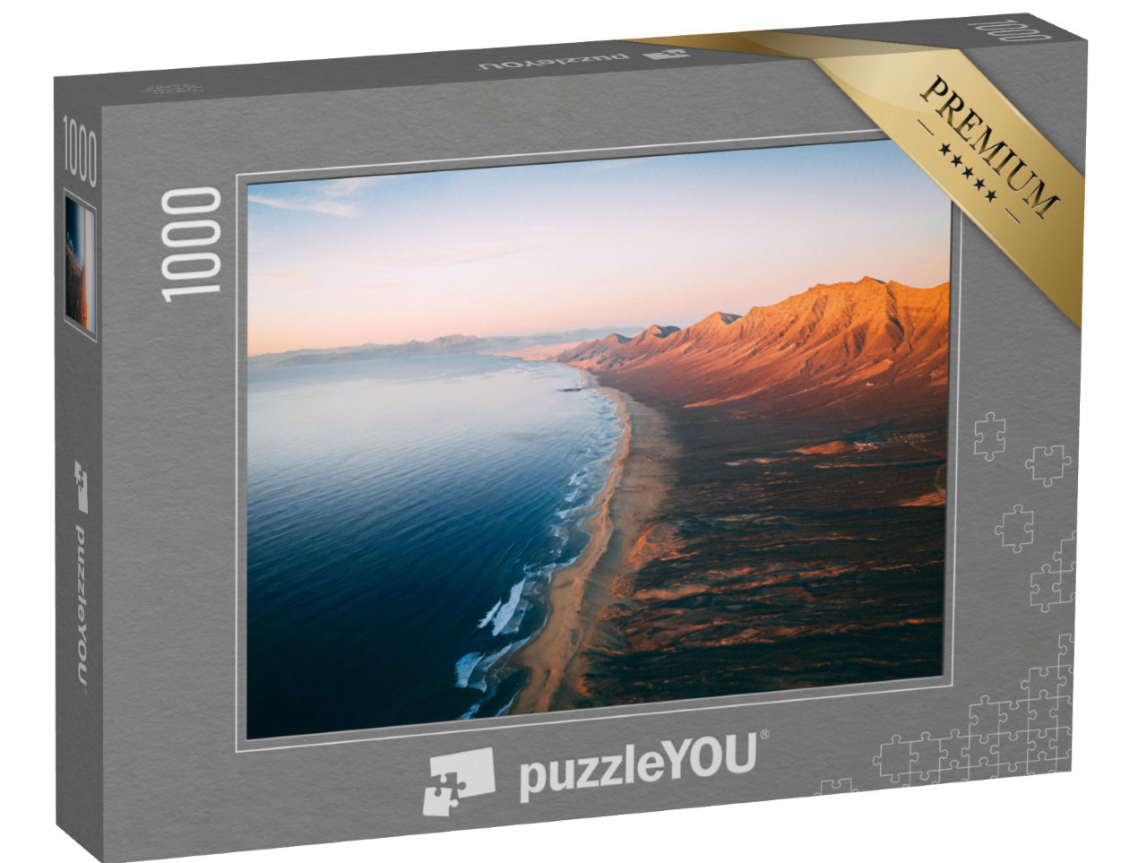 Puzzle 1000 Teile „Luftaufnahme: Panorama von Cofete, Fuerteventura“