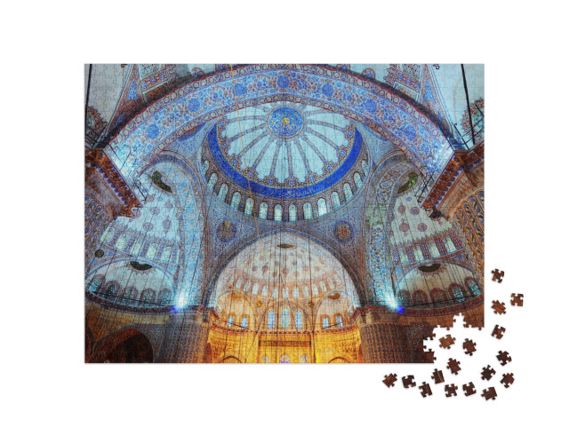 Puzzle 1000 Teile „Blaue Moschee in Istanbul von innen“