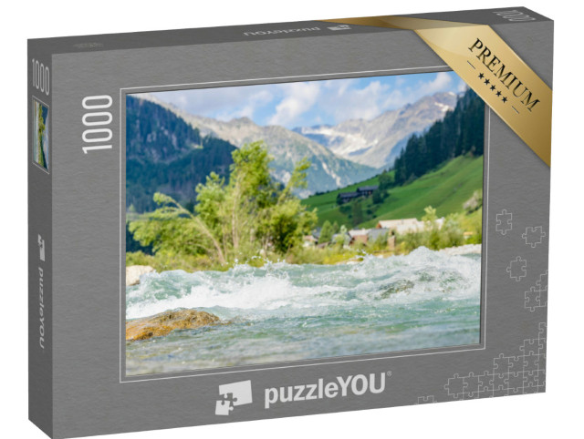 Puzzle 1000 Teile „Landschaft an der Schwarzach im Defereggental“