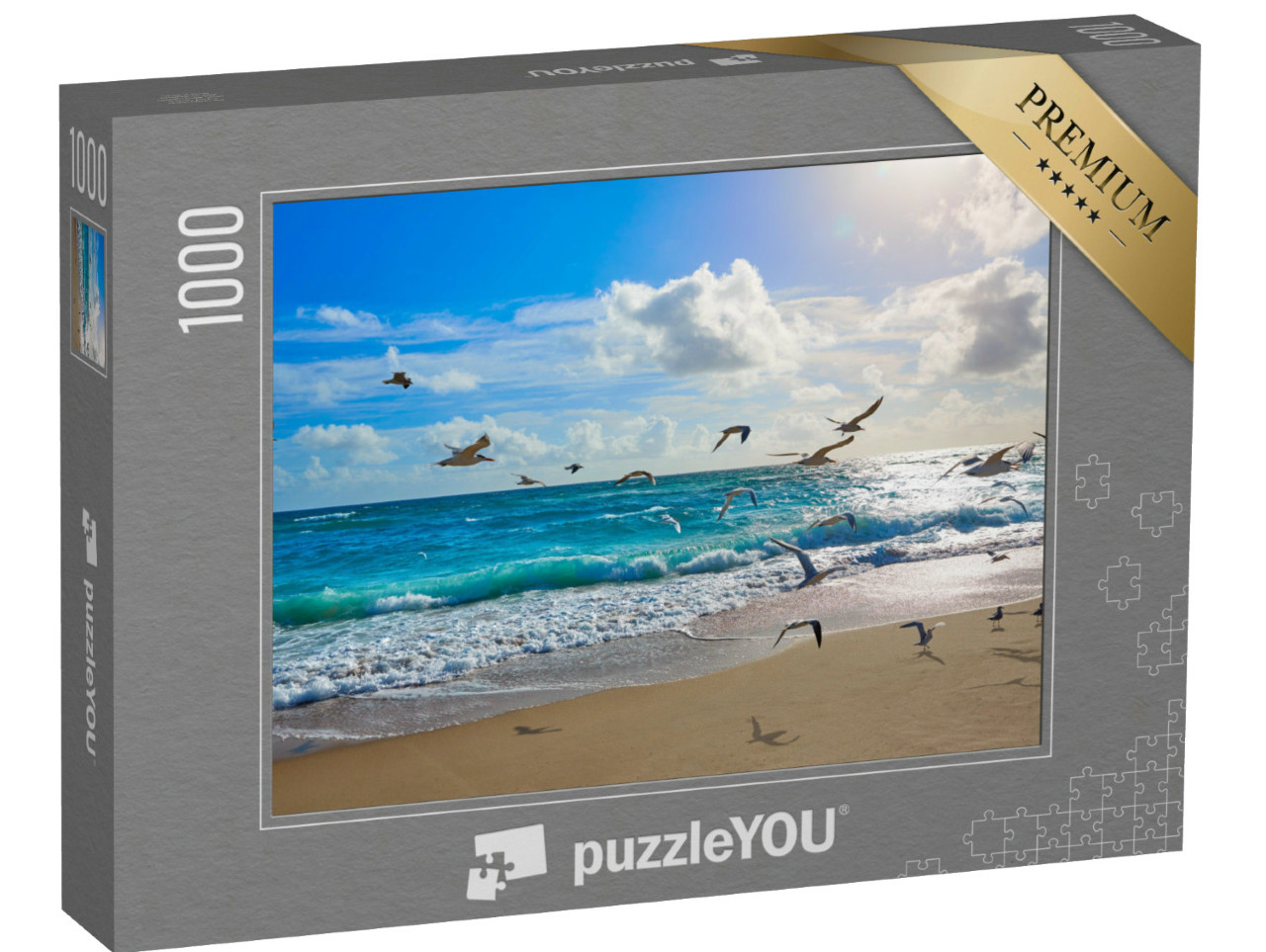 Puzzle 1000 Teile „Möwen am Palm Beach, Florida, USA“
