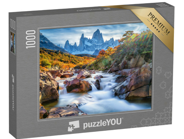 Puzzle 1000 Teile „Spektakuläre Aussicht: Berg Fitz Roy, Patagonien, Argentinien“