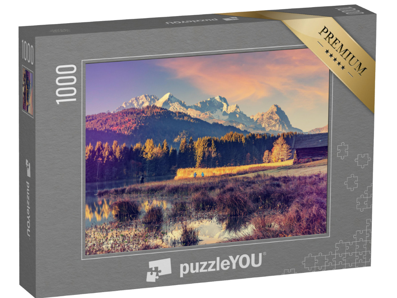 Puzzle 1000 Teile „Wunderschöner Blick über das Karwendelgebirge, Deutschland“