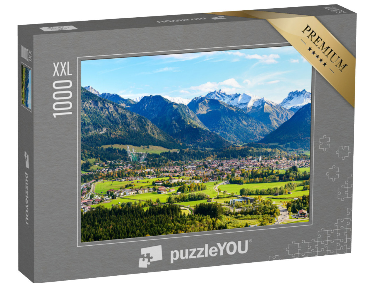 Puzzle 1000 Teile XXL „Panoramablick auf Oberstdorf im Allgäu“