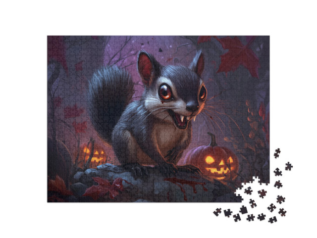 Puzzle 1000 Teile „Zombie Eichhörnchen“