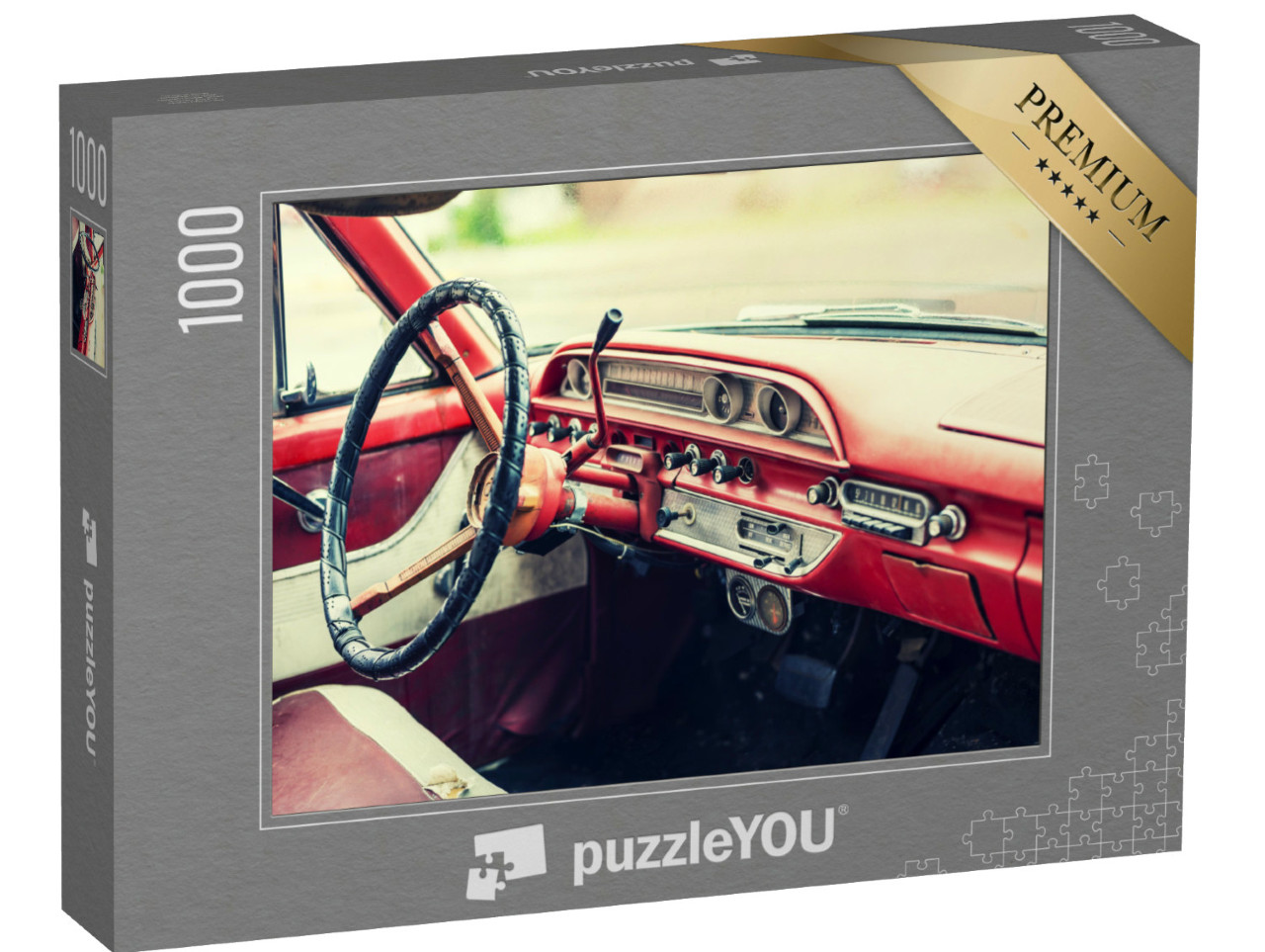Puzzle 1000 Teile „Vintage-Innenausstattung eines amerikanischen Oldtimers aus den 60er Jahren“