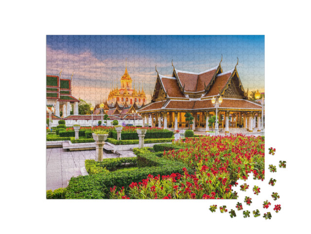 Puzzle 1000 Teile „Wat Ratchanatdaram-Tempel in Bangkok, Thailand.“