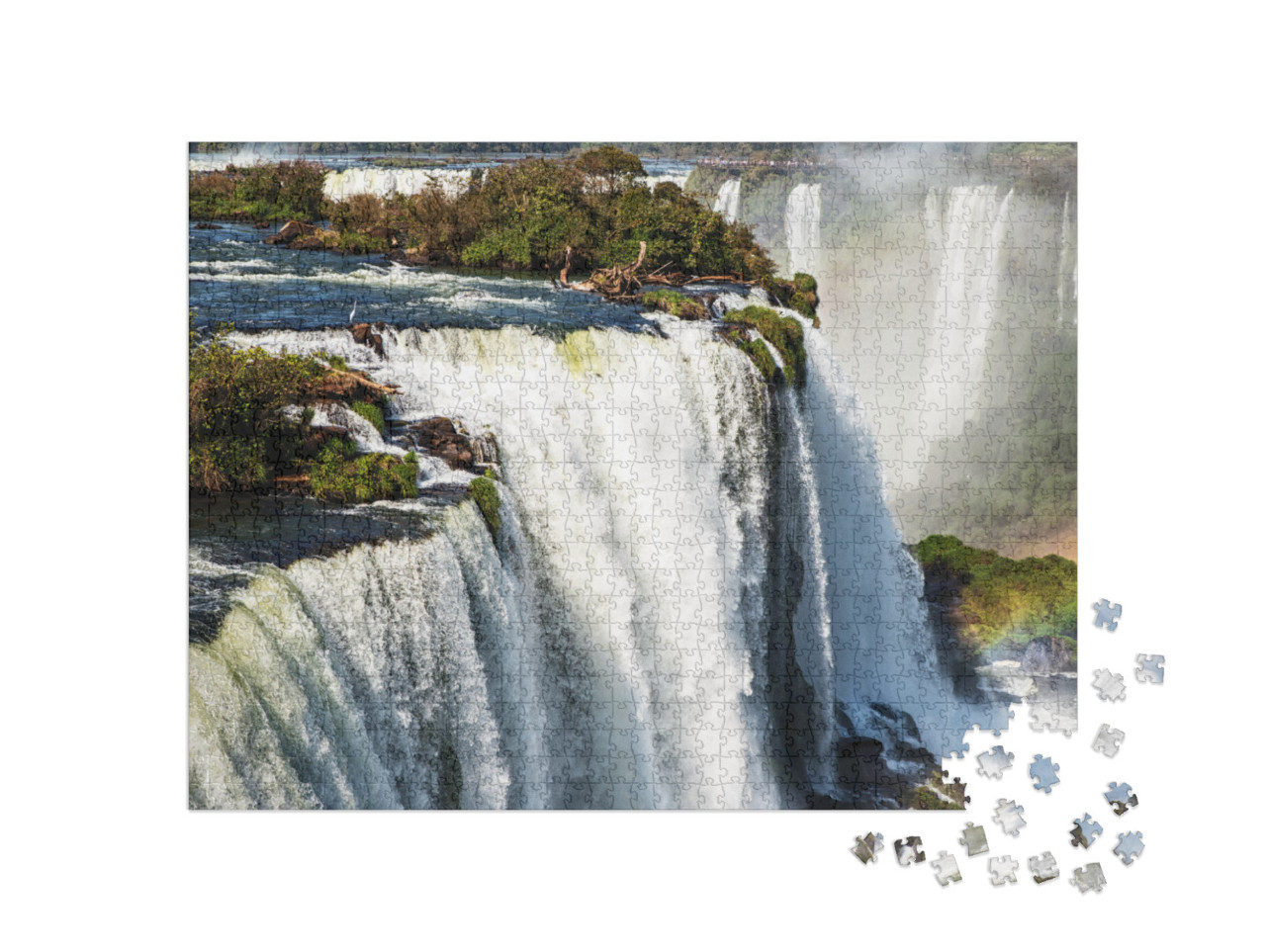 Puzzle 1000 Teile „Riesige Wasserfälle: Iguazu-Nationalpark, UNESCO-Weltkulturerbe, Argentinien“