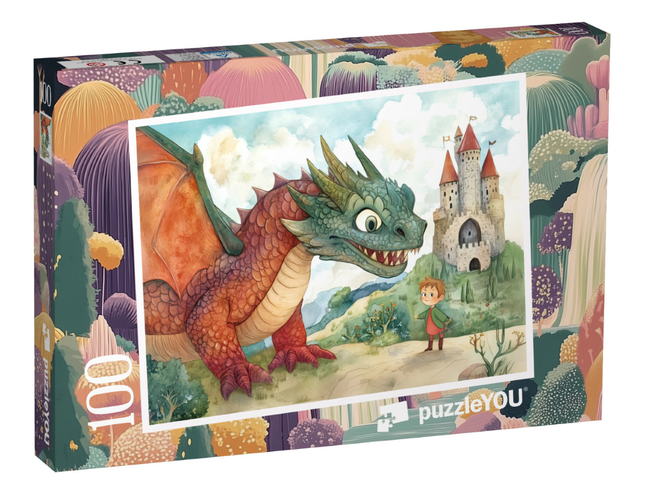 Puzzle 100 Teile „Mein Freund der große Drache“