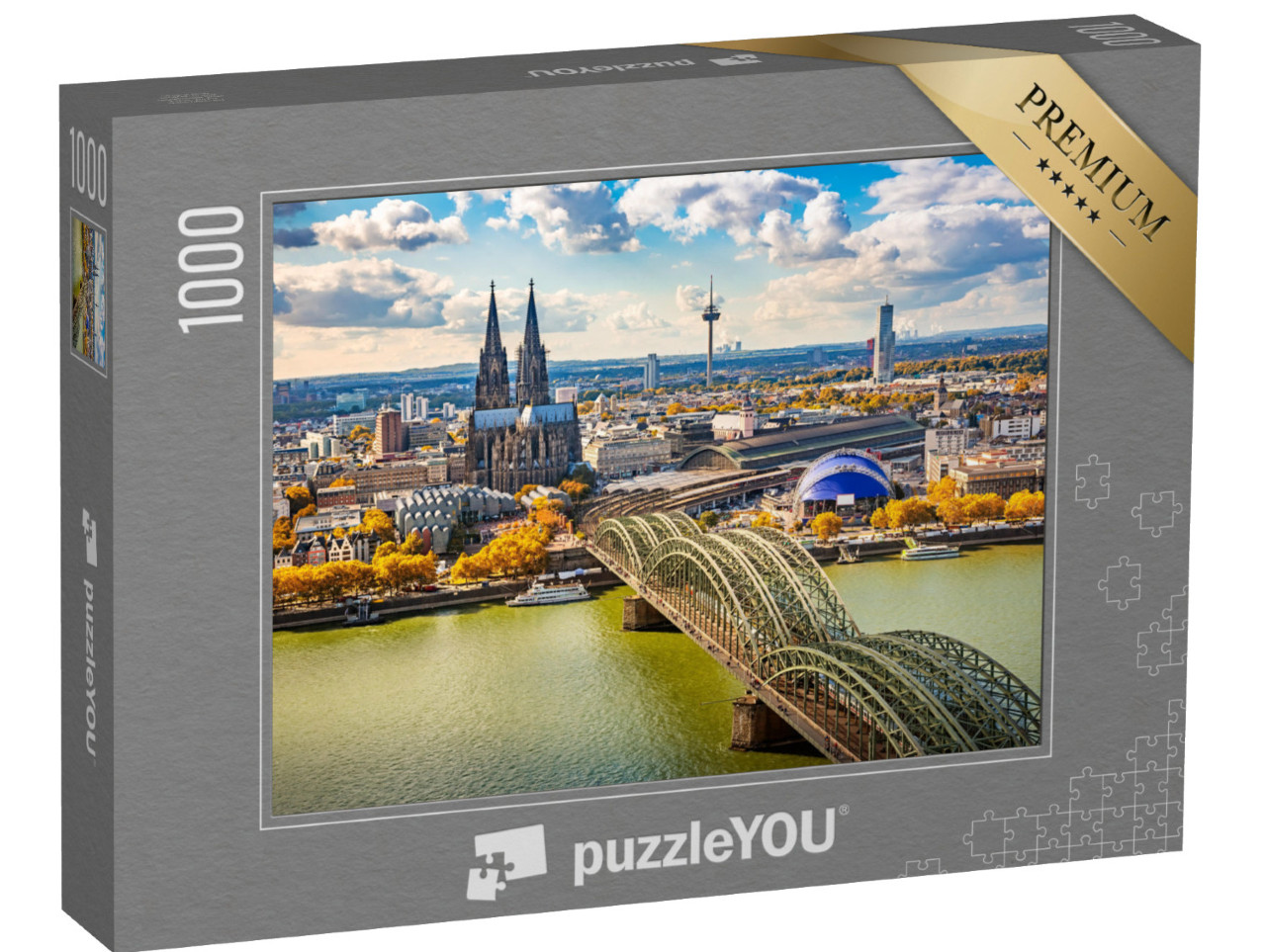 Puzzle 1000 Teile „Luftbildaufnahme von Köln, Deutschland“