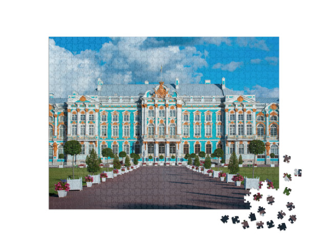 Puzzle 1000 Teile „Katharinenpalast von Zarskoje Selo, Sankt Petersburg, Russland“