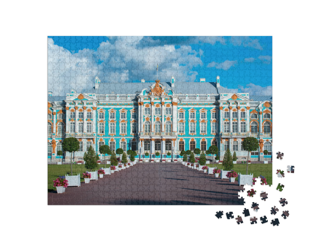 Puzzle 1000 Teile „Katharinenpalast von Zarskoje Selo, Sankt Petersburg, Russland“