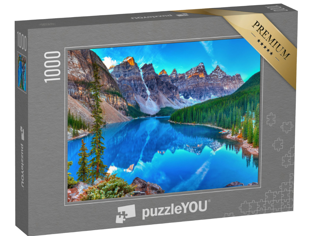 Puzzle 1000 Teile „Moräne See Sonnenaufgang in Banff National Park“