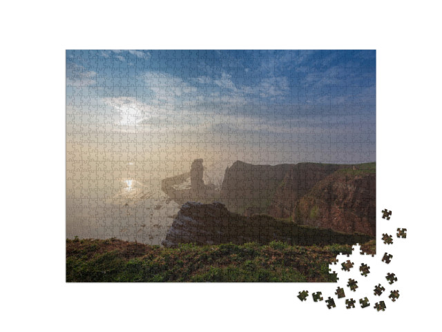 Puzzle 1000 Teile „Lange Anna auf Helgoland im Morgennebel“