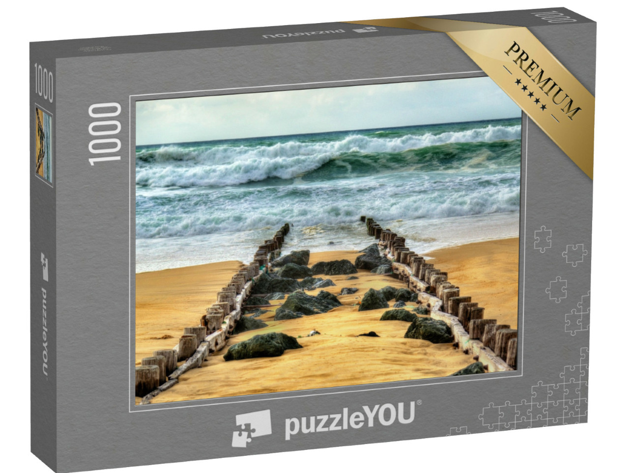 Puzzle 1000 Teile „Strand am Atlantik bei Seignosse - Frankreich, Aquitaine“