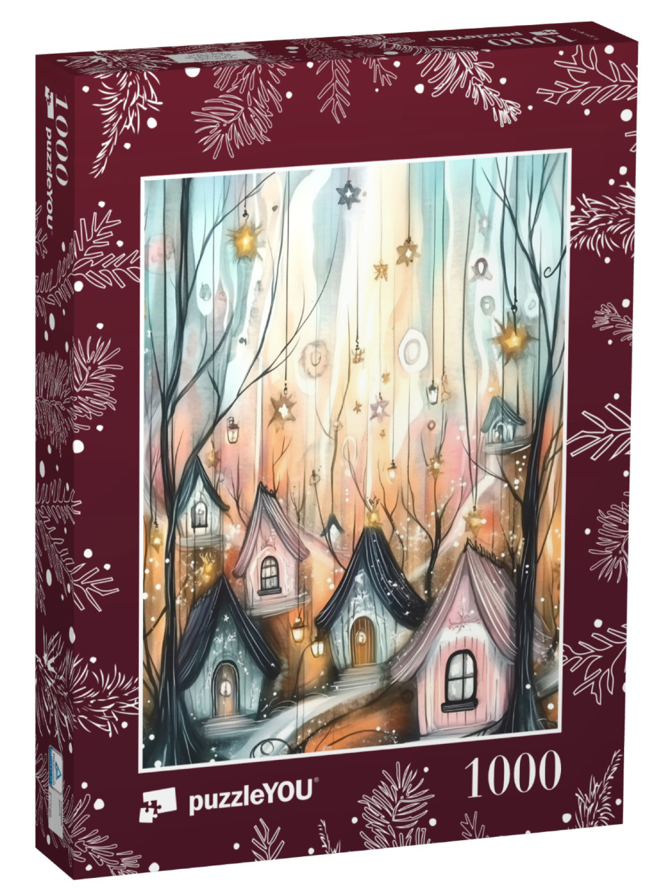 Puzzle 1000 Teile „Ein skurriler Weihnachtswald“