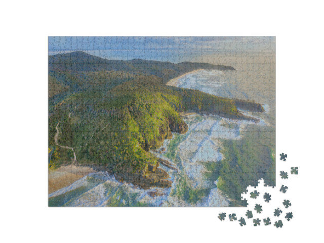 Puzzle 1000 Teile „im Kunst-Stil von Claude Monet - Noosa Nationalpark - Puzzle-Kollektion Künstler & Gemälde“