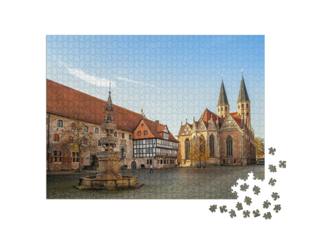 Puzzle 1000 Teile „Markt von Braunschweig in Deutschland“