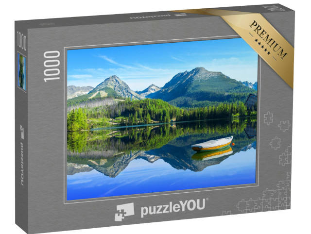 Puzzle 1000 Teile „Bergsee Strbske pleso im Nationalpark Hohe Tatra, Slowakei“