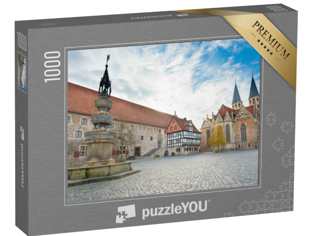 Puzzle 1000 Teile „Brunnen im mittelalterlichen Braunschweig, Deutschland“