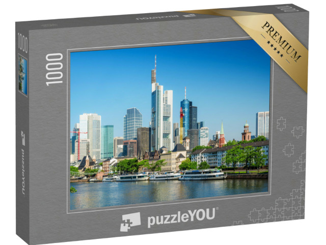 Puzzle 1000 Teile „Blick auf die Skyline von Frankfurt am Main, Hessen, Deutschland“
