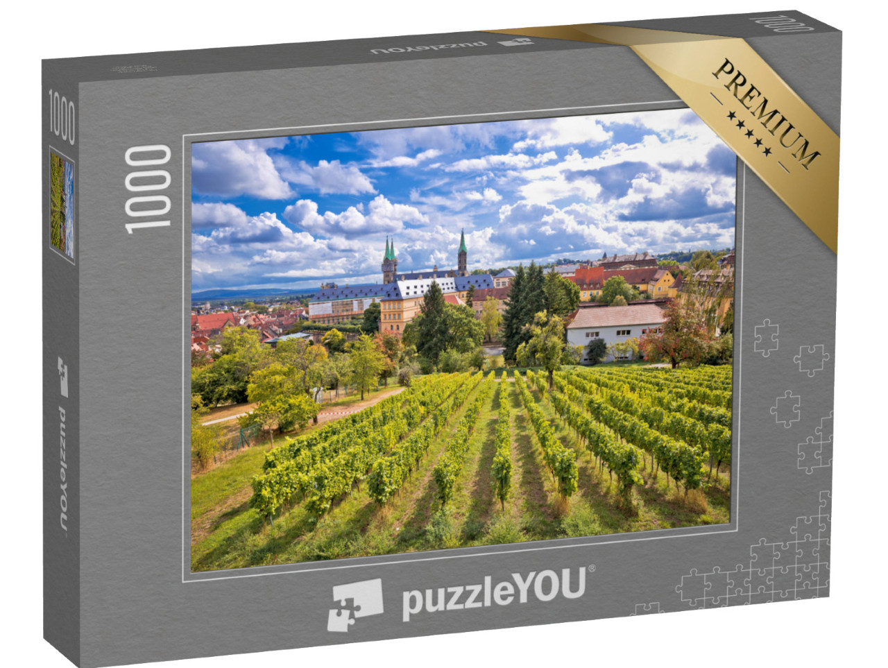 Puzzle 1000 Teile „Blick von den Weinbergen des Michaelsbergs, Bamberg, Deutschland“