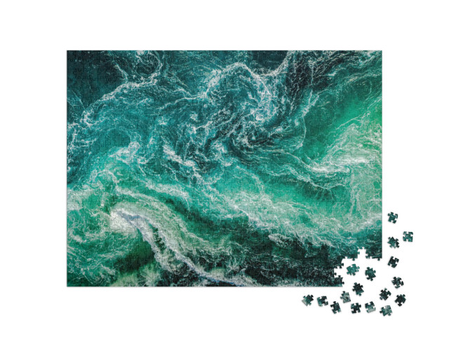 Puzzle 1000 Teile „Strudel des Mahlstroms von Saltstraumen, Nordland, Norwegen“