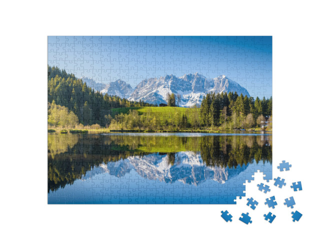 Puzzle 500 Teile „Idyllische Alpenlandschaft“