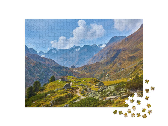 Puzzle 1000 Teile „Wandern im Stubaital in Österreich“