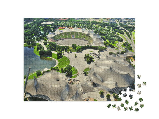 Puzzle 1000 Teile „Olympiastadtion in München für die Olympischen Sommerspiele 1972“