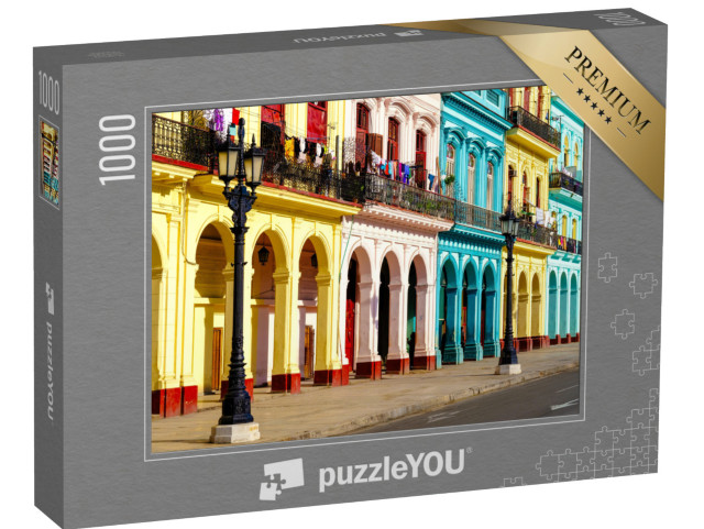 Puzzle 1000 Teile „Farbenfrohe Kolonialbauten in Alt-Havanna“