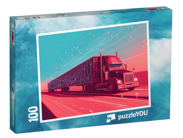 Puzzle 100 Teile „Weihnachtstruck“