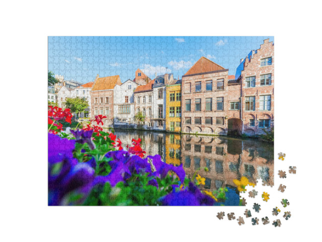 Puzzle 1000 Teile „Idyllisches Gent, Belgien“